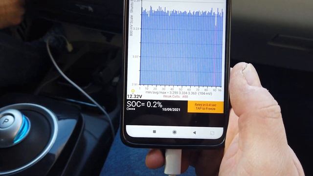 Nissan Leaf 40кВтч первая зарядка CHAdeMO новой батареи. Тянем до чадемки всеми силами. смотреть онлайн