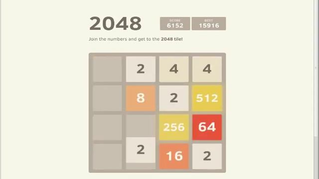2048 Game solver in action смотреть онлайн