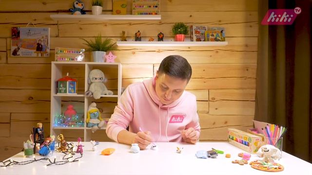 Лепим снеговика Олафа (Холодное Сердце) из воздушного пластилина KIKI смотреть онлайн