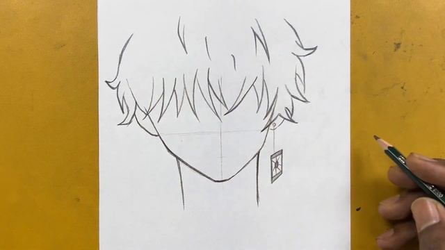 Easy anime sketch || How to draw anime boy step-by-step смотреть онлайн