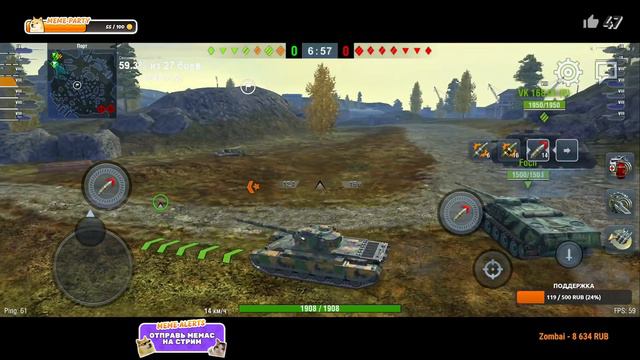 Charlemagne / Впервые обкатываю новенького брита / Вся фишка его в мощных хешах / Tanks Blitz смотреть онлайн