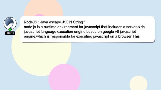NodeJS : Java escape JSON String? смотреть онлайн