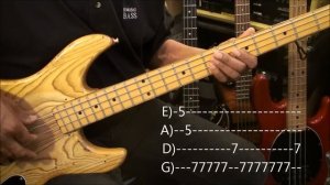 Vanilla Ice ICE ICE BABY Bass Guitar Lesson @EricBlackmonGuitar