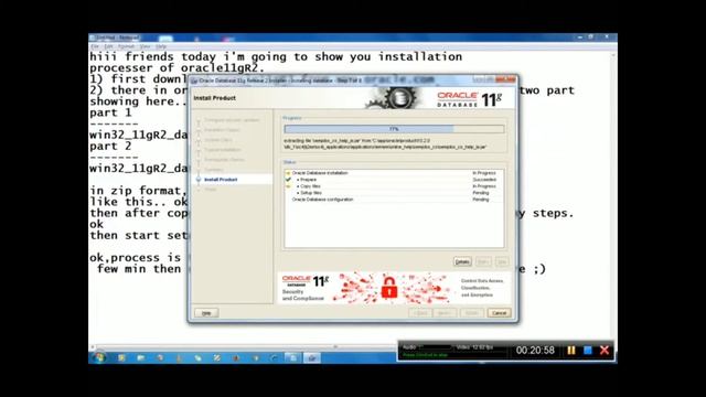 Oracle 11gR2 installation-01-2017 смотреть онлайн