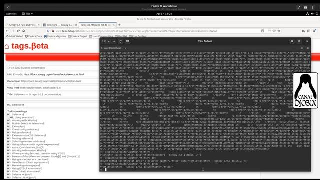 Web scraping Python, utilizando o Scrapy e XPATH no bash - Canal Djobix de TI смотреть онлайн