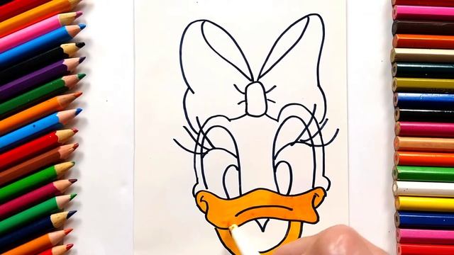 How to draw and paint the Daisy Duck from disney смотреть онлайн