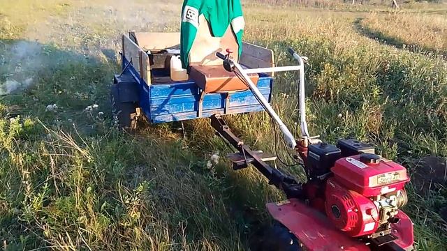 В лес на МОТОБЛОКЕ! Вкусняшки кабану, ну и честный отзыв прицепа. смотреть онлайн