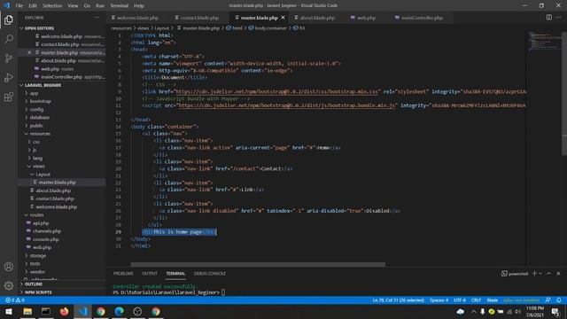 How to start with Laravel 8 [Beginners Guide Part-3] смотреть онлайн