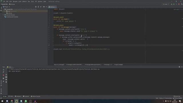 Discord Bot in Python! Der !clear Befehl! смотреть онлайн
