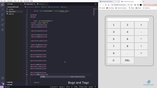 How to make a Simple Calculator with HTML CSS and JavaScript (part1) смотреть онлайн