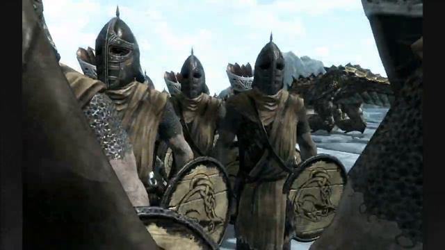 Skyrim - Huge NPC War - Whiterun Guards Vs The North Pole (Various Snow Creatures)