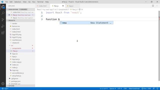 React: create a nav component смотреть онлайн