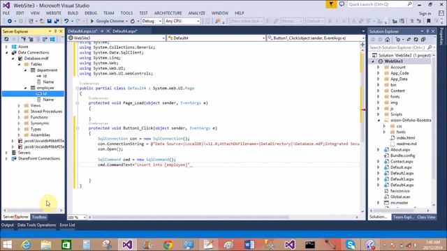 Insert data into two table with same command object in ASP NET смотреть онлайн