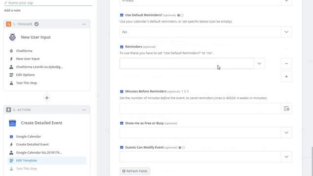 Как интегрировать Chatforma c Zapier c Google Calendar смотреть онлайн