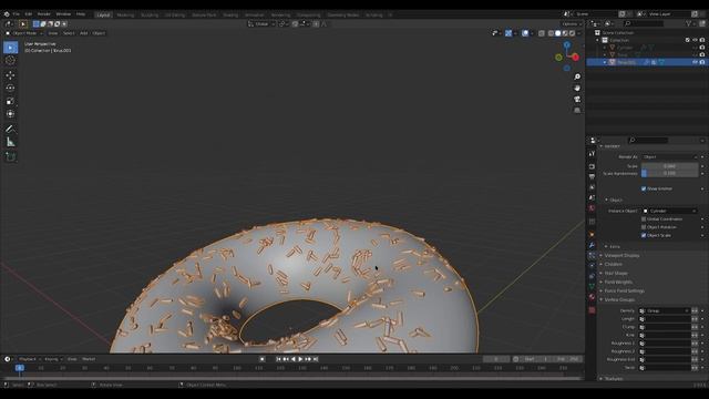 Быстрый способ сделать красивый пончик в Blender. смотреть онлайн