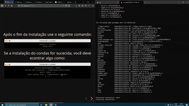 Instalação do Conda e criando ambientes virtuais do Python смотреть онлайн