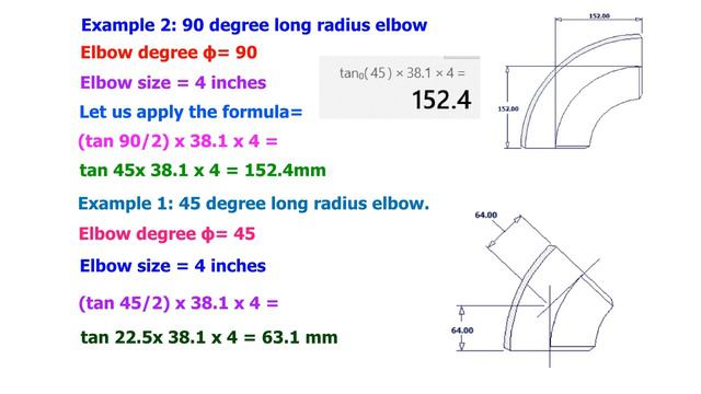 Pipe elbow center calculation formula for Fitters and Fabricators смотреть онлайн