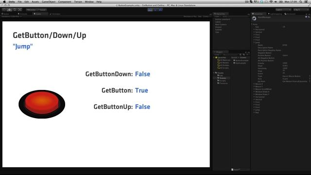 Unity Скриптинг GetButton GetKey Нажатие кнопки Управление с клавиатуры смотреть онлайн