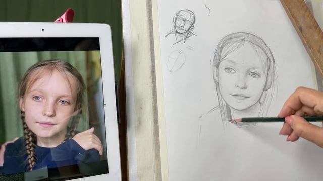 Портрет карандашом.