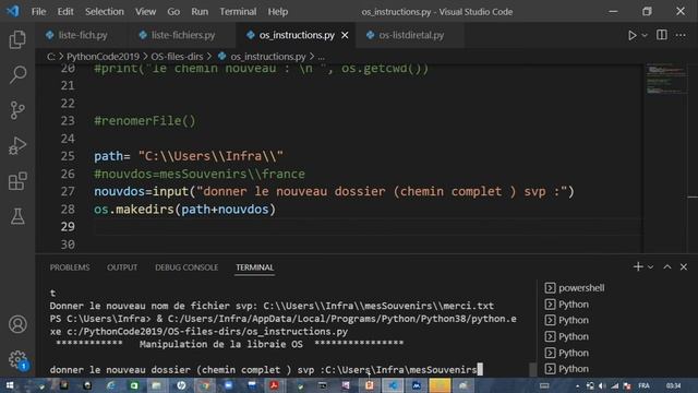 Le Module OS de python смотреть онлайн