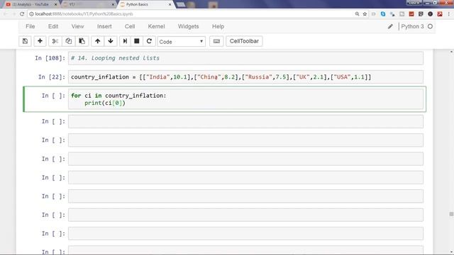 Python 3 Programming Tutorial 7 | Loops | How to loop over python nested list in смотреть онлайн
