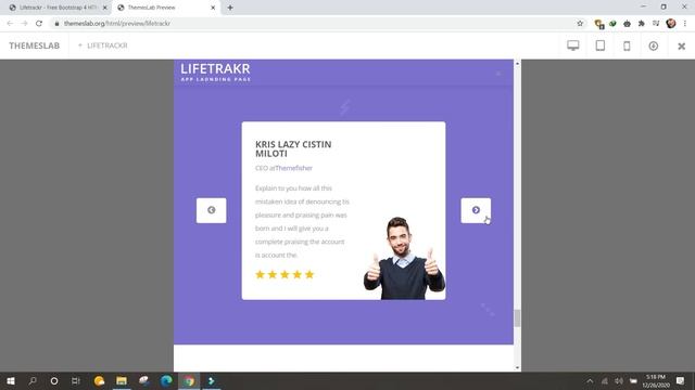 Lifetrackr: Free Bootstrap 4 HTML5 App Landing Page Website Template смотреть онлайн
