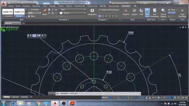 Auto CAD 2015 | 2D Sketch Practice Exercise | Apply Dimension | Example 9 (Part 2) смотреть онлайн