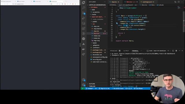 D3.js in 10 Minutes or Less | ep. 008 - D3 + React смотреть онлайн