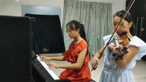 Rush E Violin and Piano Duet... Blindfold??!! The CamMi Sisters