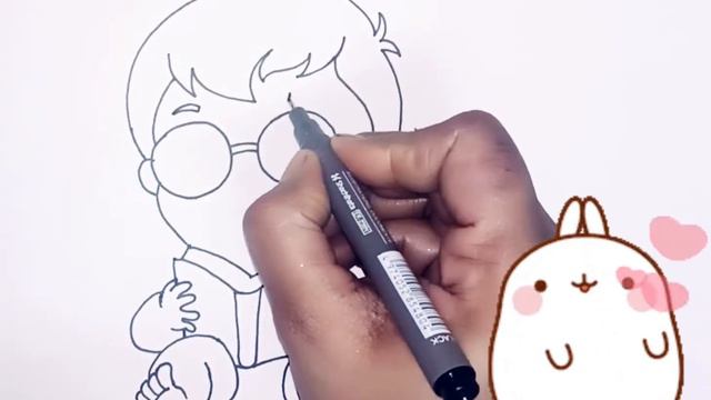 Cute Baby with book Drawing | Cute kids drawing@EasyDrawingKIDS смотреть онлайн