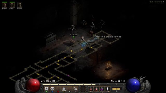 Lv14 Necro Beginner's Build - Summoner, ACT 1 Boss, Andariel | Diablo 2 Resurrected смотреть онлайн