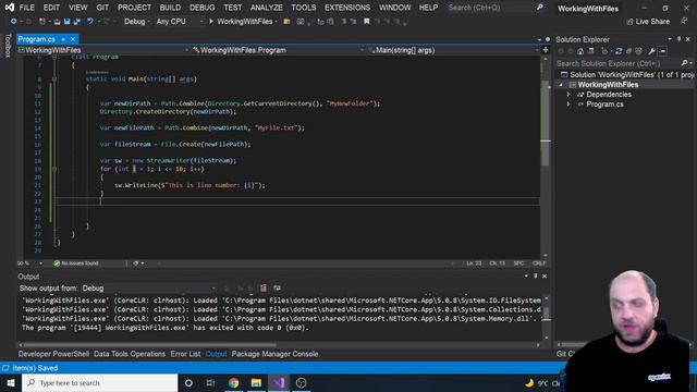 Reading and writing files in C# смотреть онлайн