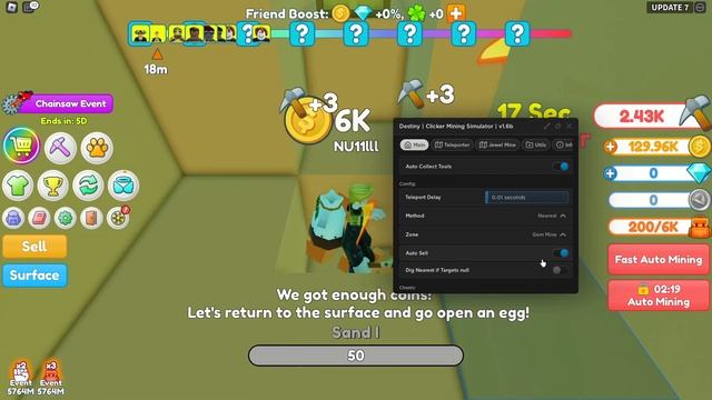 UPD Clicker Mining Simulator Script | Auto Egg, Auto Farm And More! смотреть онлайн