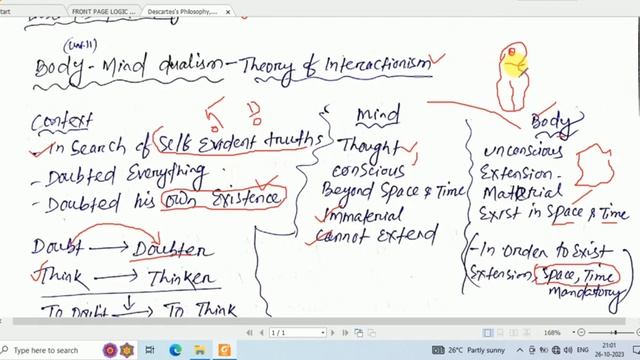 Descartes's Philosophy, Mind Body Dualism, Interactionism, SSB PGT Philosophy and Logic смотреть онлайн