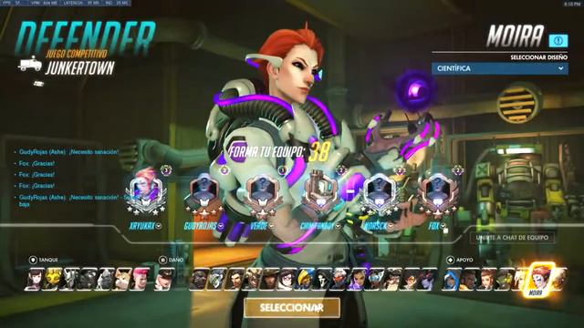 [Overwatch] Ranked con Moira y Mercy, La Ana quiere Nanobob. смотреть онлайн