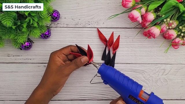 Christmas Star Using Glitter Foam Paper | Handmade Christmas Star Making | Christmas Ornaments Craf смотреть онлайн