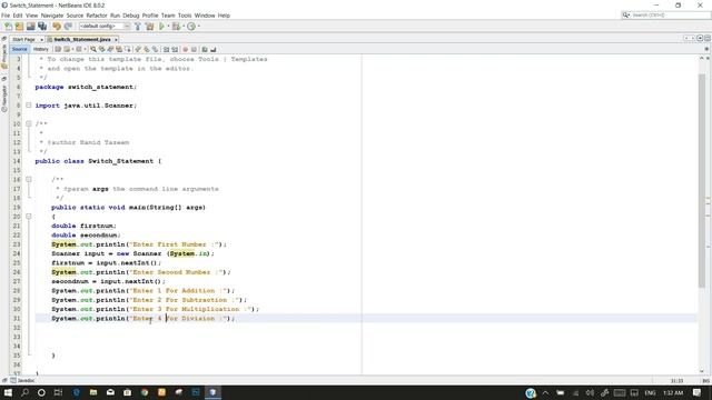 How To Make Calculator Using Switch-Statement In JAVA | Hamid Tutorials | смотреть онлайн