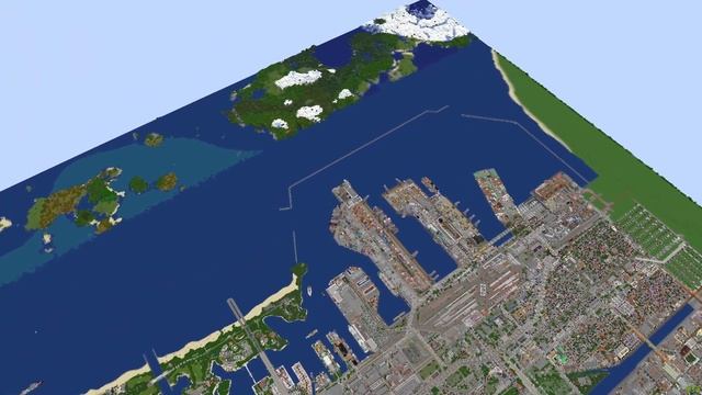 Extreme render distance in Minecraft city! смотреть онлайн