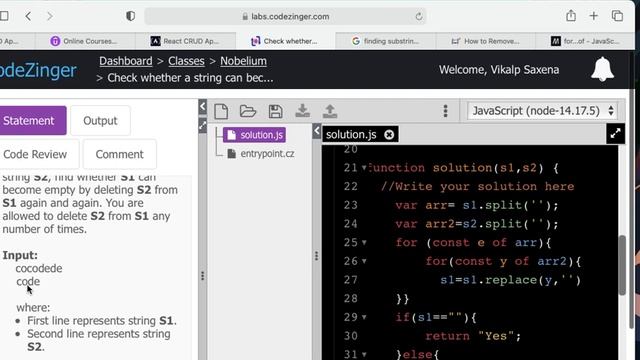 Check whether a string can become empty by repeatedly deleting a given sub-string смотреть онлайн