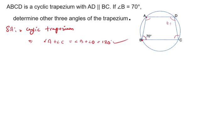 ABCD Is A Cyclic Quadrilateral With ADll BC If B=70.... #SSC CGL#SSC CHSL