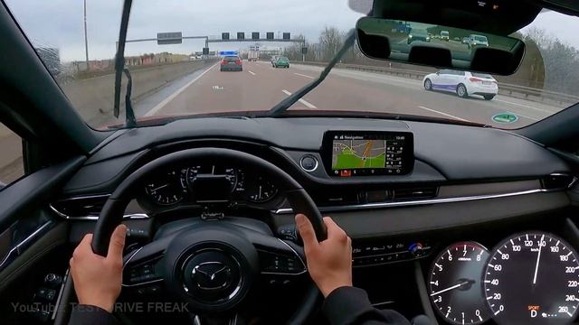 2021 Mazda6 SKYACTIV-G 194 i-Eloop Sports-line 194 PS TOP SPEED AUTOBAHN DRIVE POV