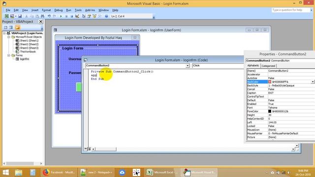 Create Login Form with Microsoft Excel by VBA Code смотреть онлайн