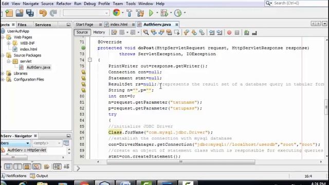 Java Servlet - User Authentication using Servlet and MySQL database смотреть онлайн