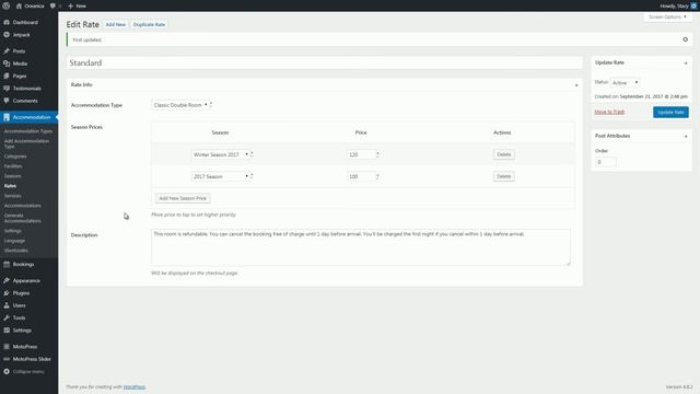 Rates - MotoPress Hotel Booking Plugin for WordPress смотреть онлайн