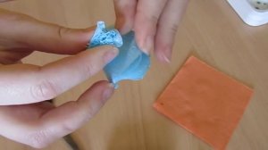Цветы из салфеток для объемной цифры.вариант 1
