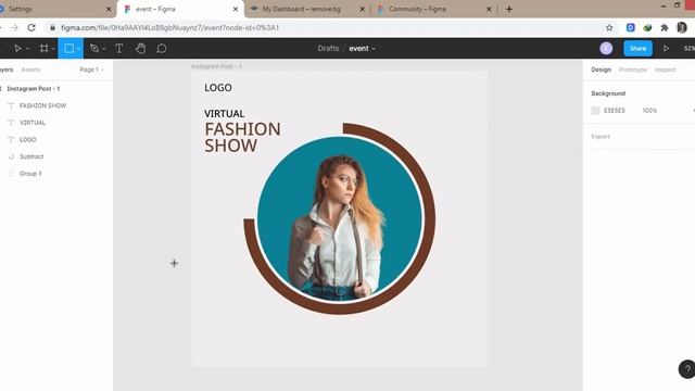 Simple Instagram Post Design #2 - Social Media Design - Figma Tutorial смотреть онлайн