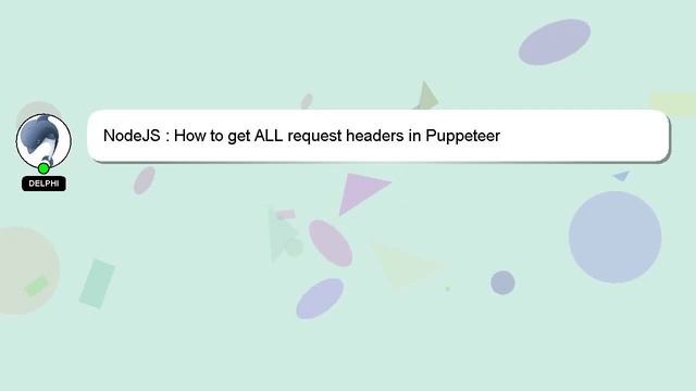 NodeJS : How to get ALL request headers in Puppeteer смотреть онлайн