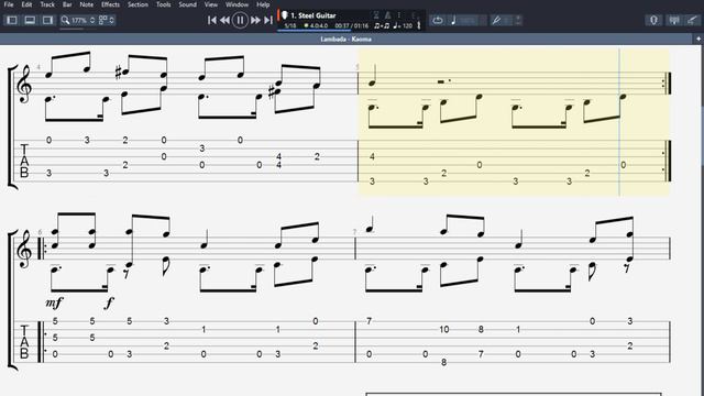 [Guitar Tablature] Lambada - Kaoma смотреть онлайн