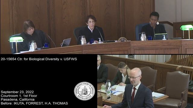 20-15654 Ctr. for Biological Diversity v. USFWS смотреть онлайн