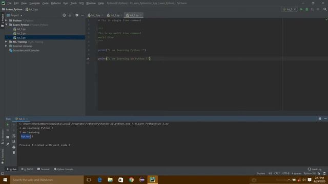 Python for absolute beginners tutorial 3 || Comments and Escape sequence || смотреть онлайн